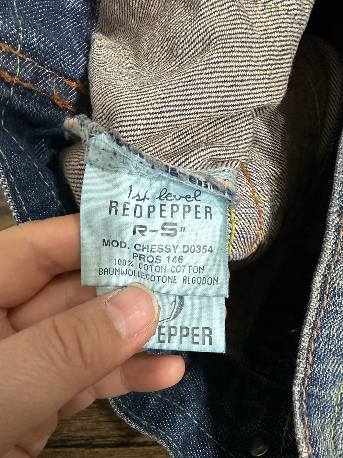 REDPEPPER 레드페퍼 빈티지 여성 크롭데님 자켓 XS 상품이미지9