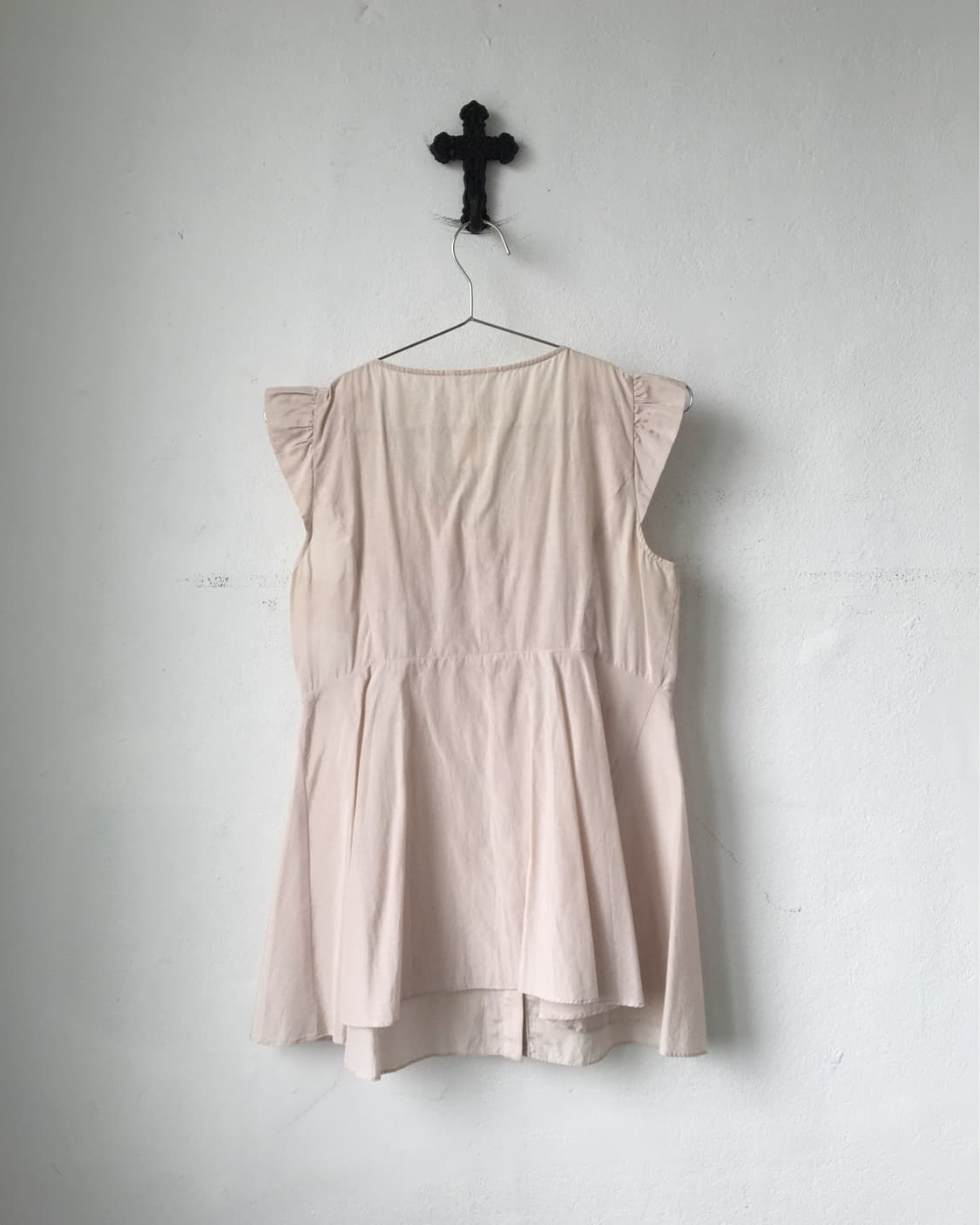 Ribbon point frill puff sleeveless 상품이미지3