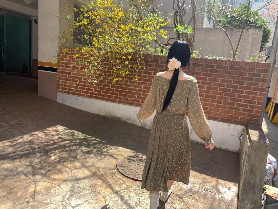 Lily square neck flower dress 상품이미지2