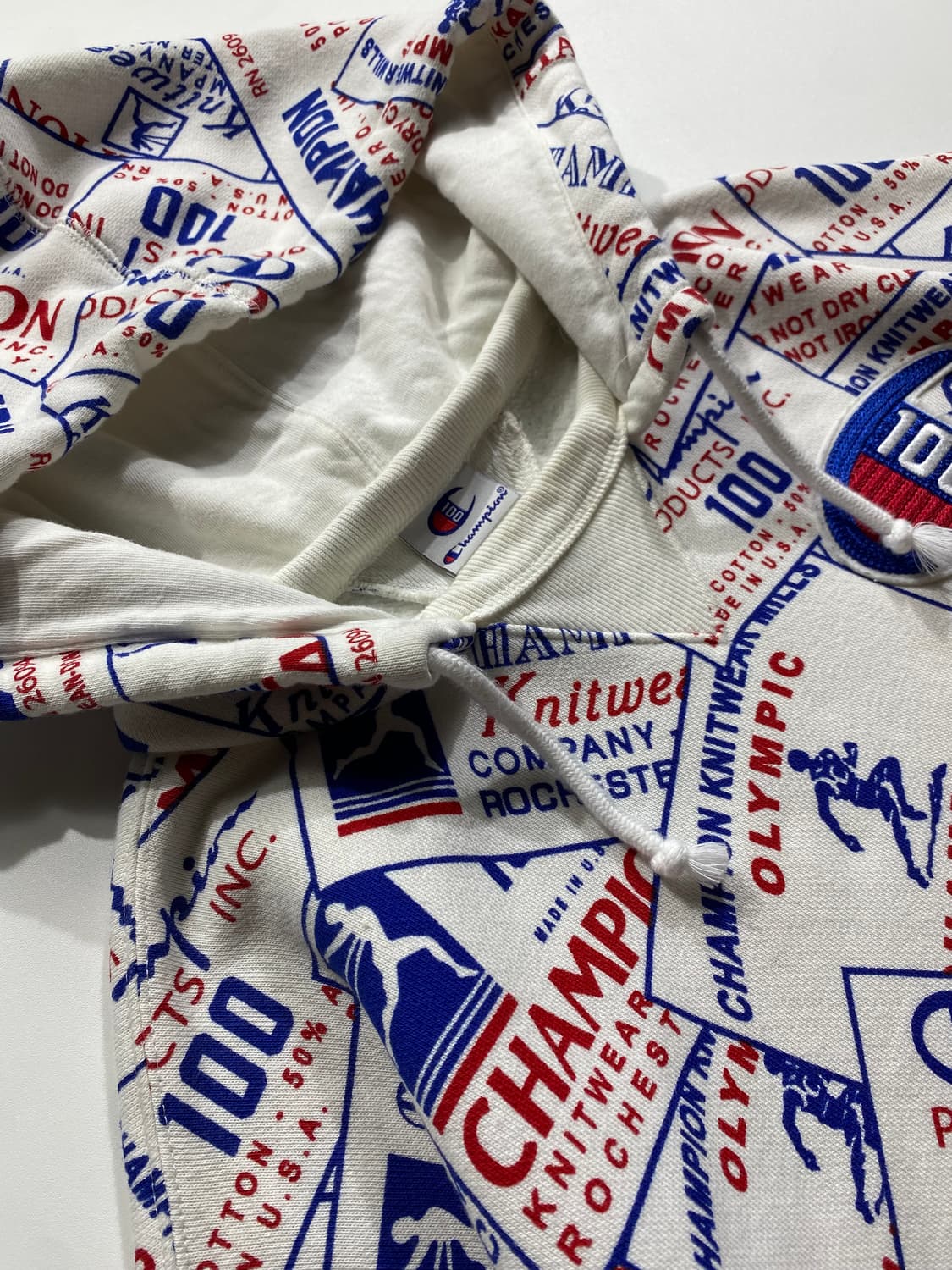 [L] Champion 챔피온 100주년 컬렉션 올오버 프린트 후드티 상품이미지6