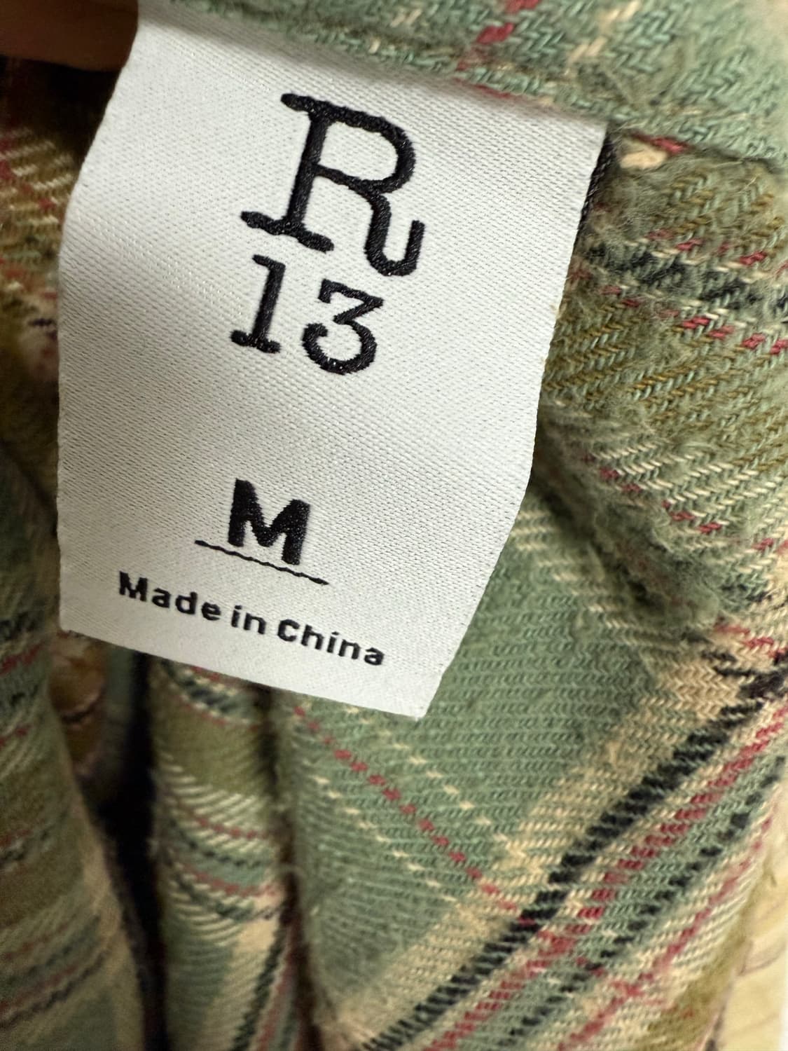 R13 플란넬 체크 셔츠 변우석착용 상품이미지4