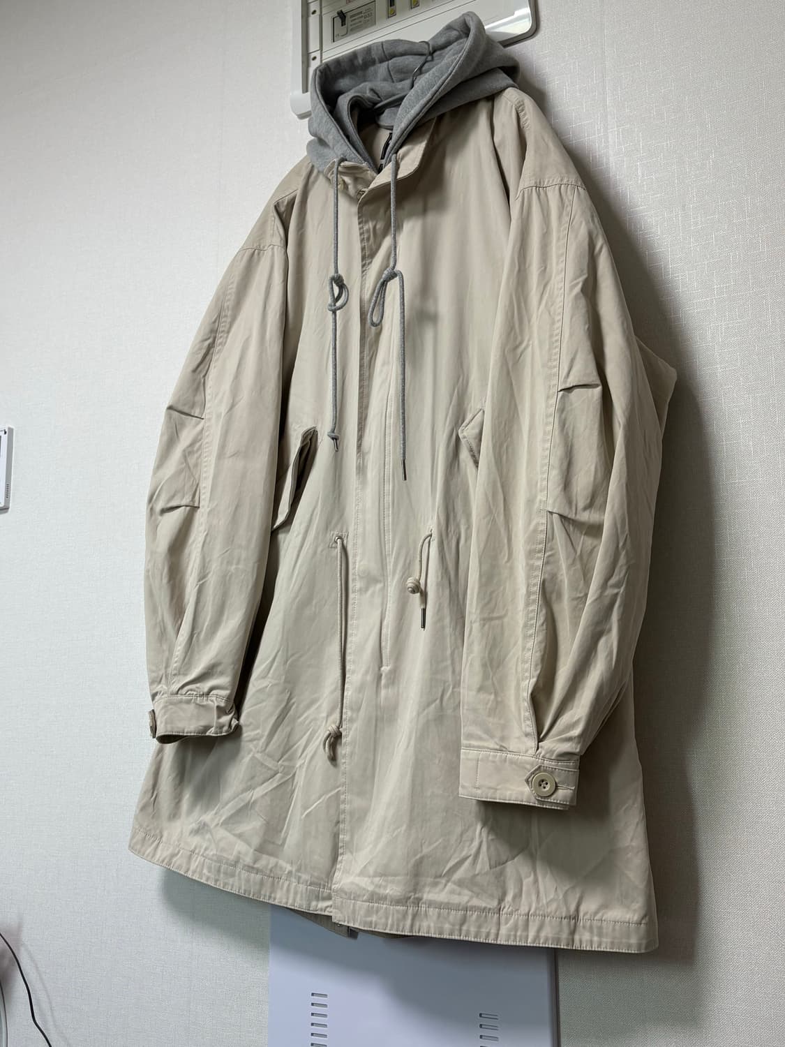 프리즘웍스 m-65 피쉬테일 후드 자켓 (라이트베이지) 상품이미지5