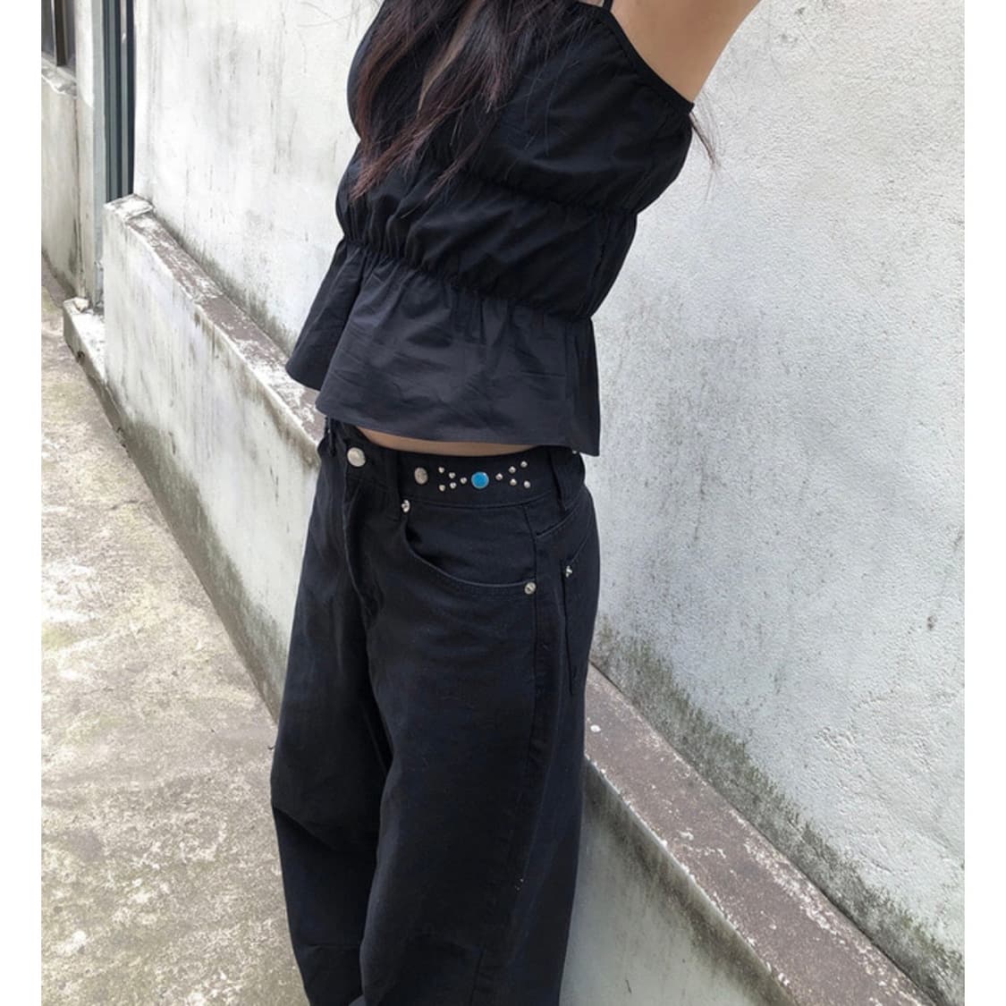  [새상품] stud beads wide pants / y2k 상품이미지2