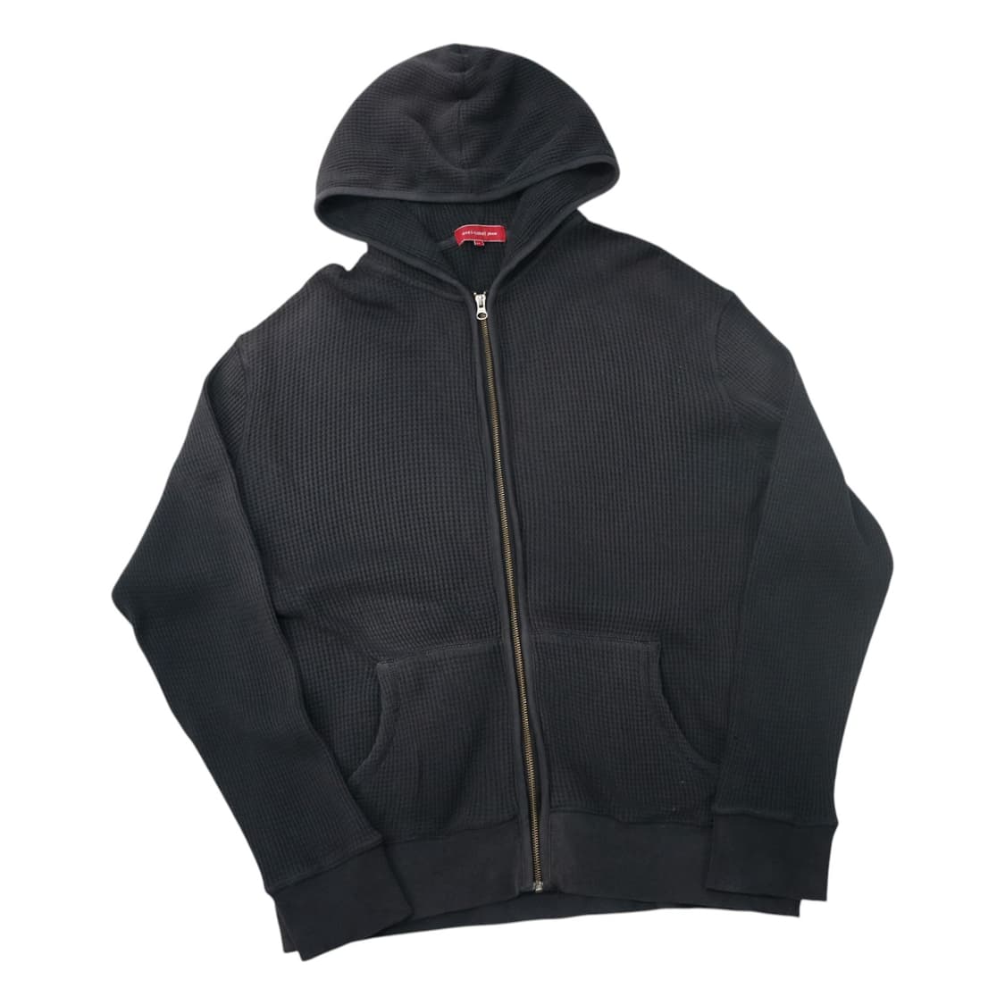 Anti-Label Jean 빈티지 블랙 와플 허니컴 후드 집업 (LL) 상품이미지1