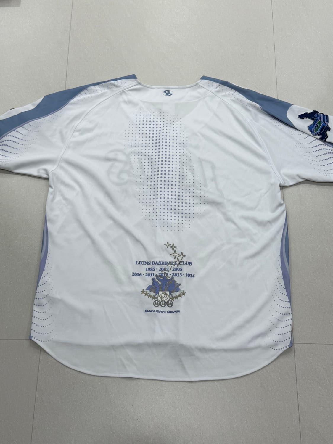 산산기어 삼성라이온즈 유니폼 화이트 XL 상품이미지2