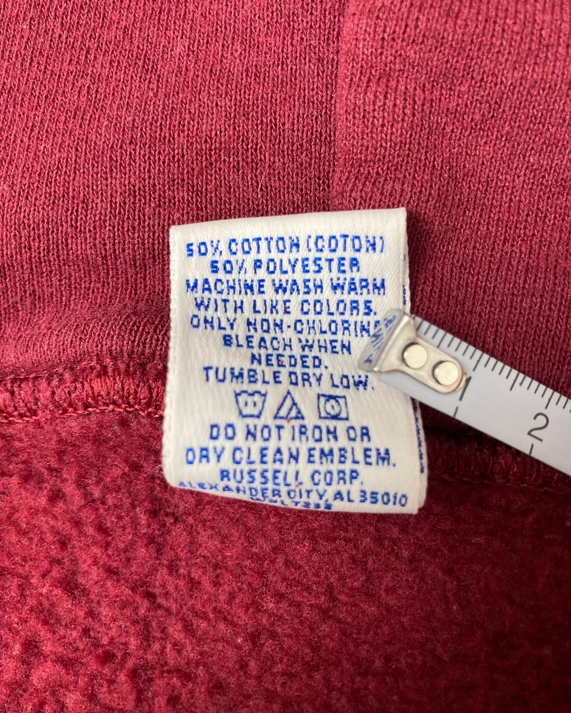 90s Russell Zip Up Hoodie (burgundy) 상품이미지4