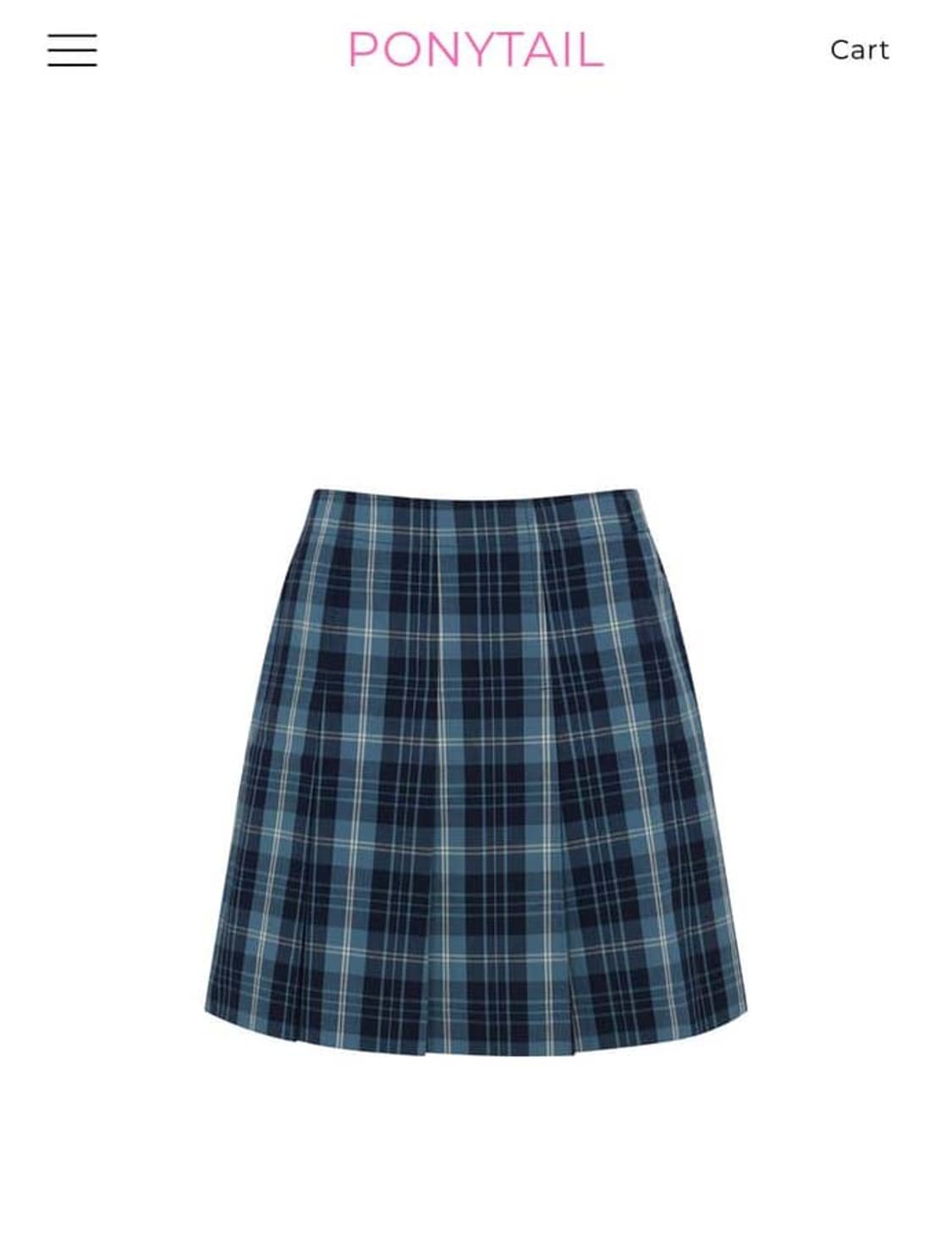 ponytail Check Pleats Skirt 상품이미지1