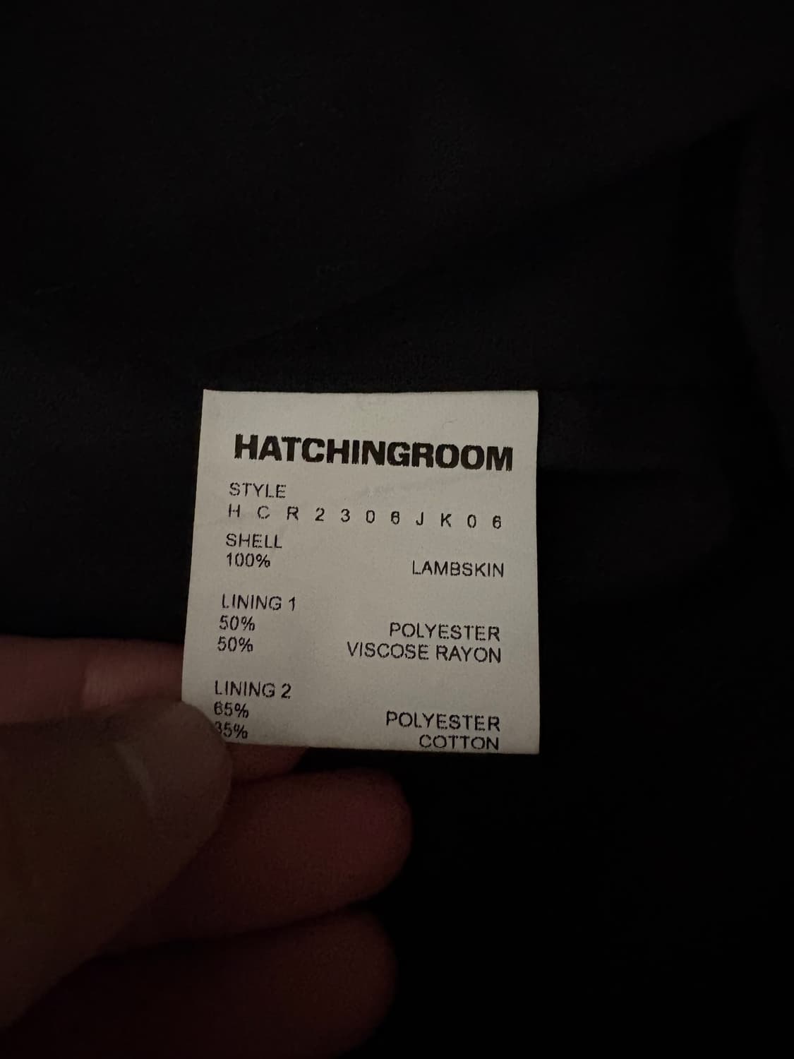 해칭룸 레더자켓 램스킨 블랙 상품이미지4