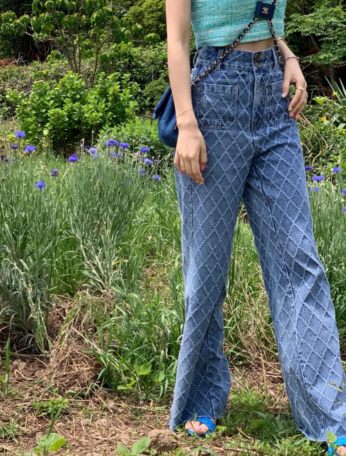 서쿠키 체크 진(Blue/L size) 상품이미지4