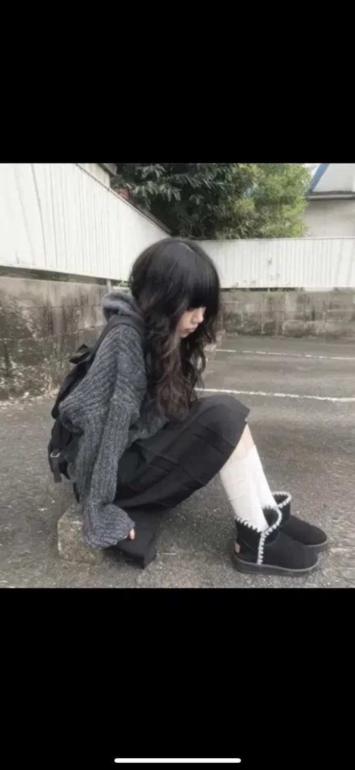 애니원모어 아눌 꽈배기 후드 니트 집업 차콜 상품이미지2