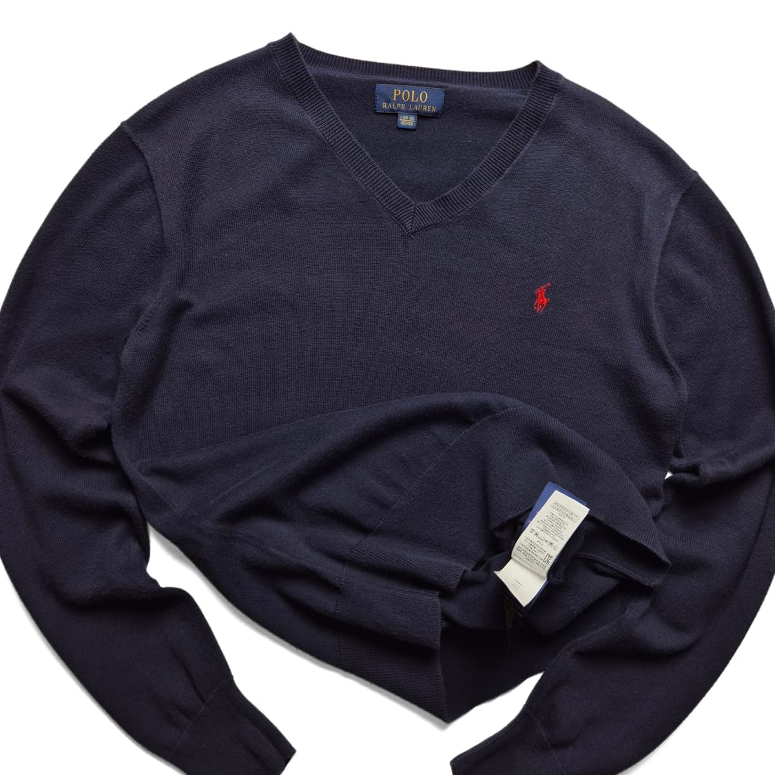 [L(14-16)] 폴로 랄프로렌 엘보우 패치 V넥 니트 상품이미지1
