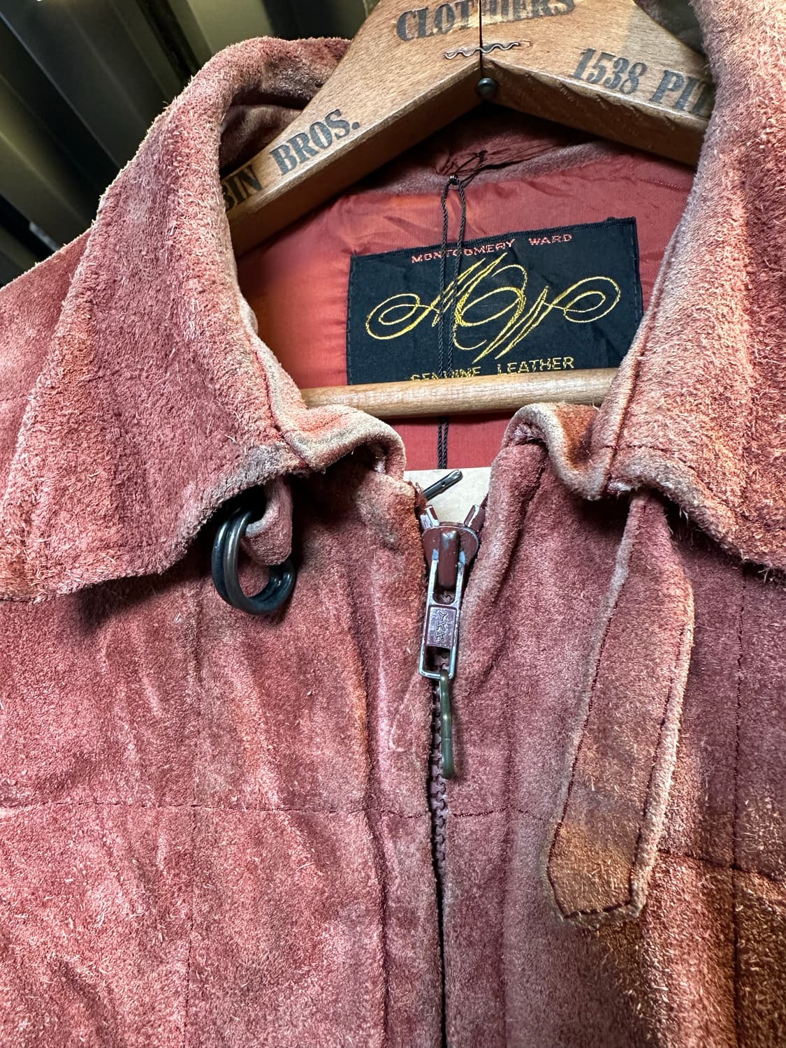 Old 헤비 리얼 레더 스웨이드 모터사이클 레이싱 자켓 상품이미지5