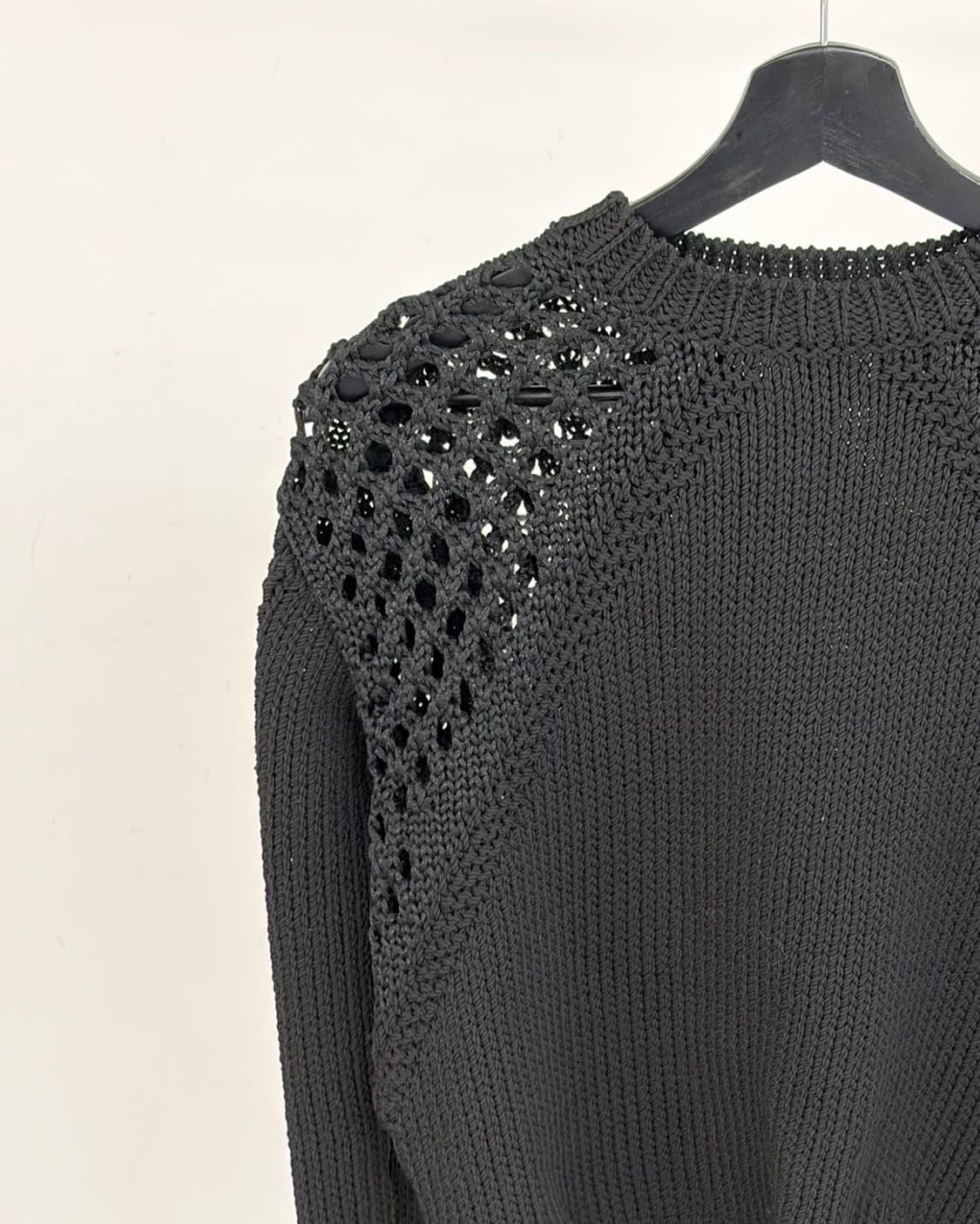 디젤 블랙 크로셰 니트 스웨터  상품이미지2