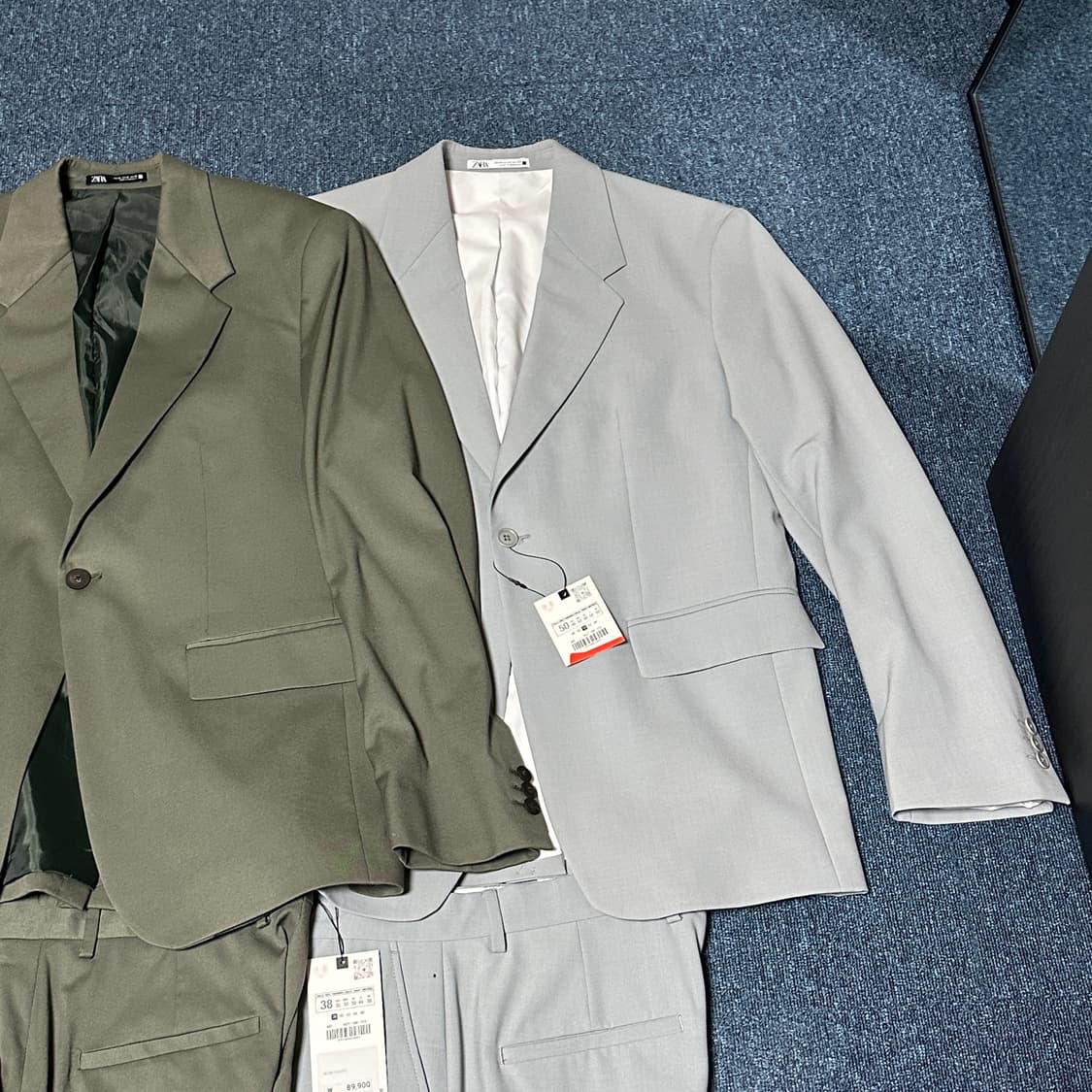ZARA 자라 정장 세트 올리브, 스카이블루  상품이미지3