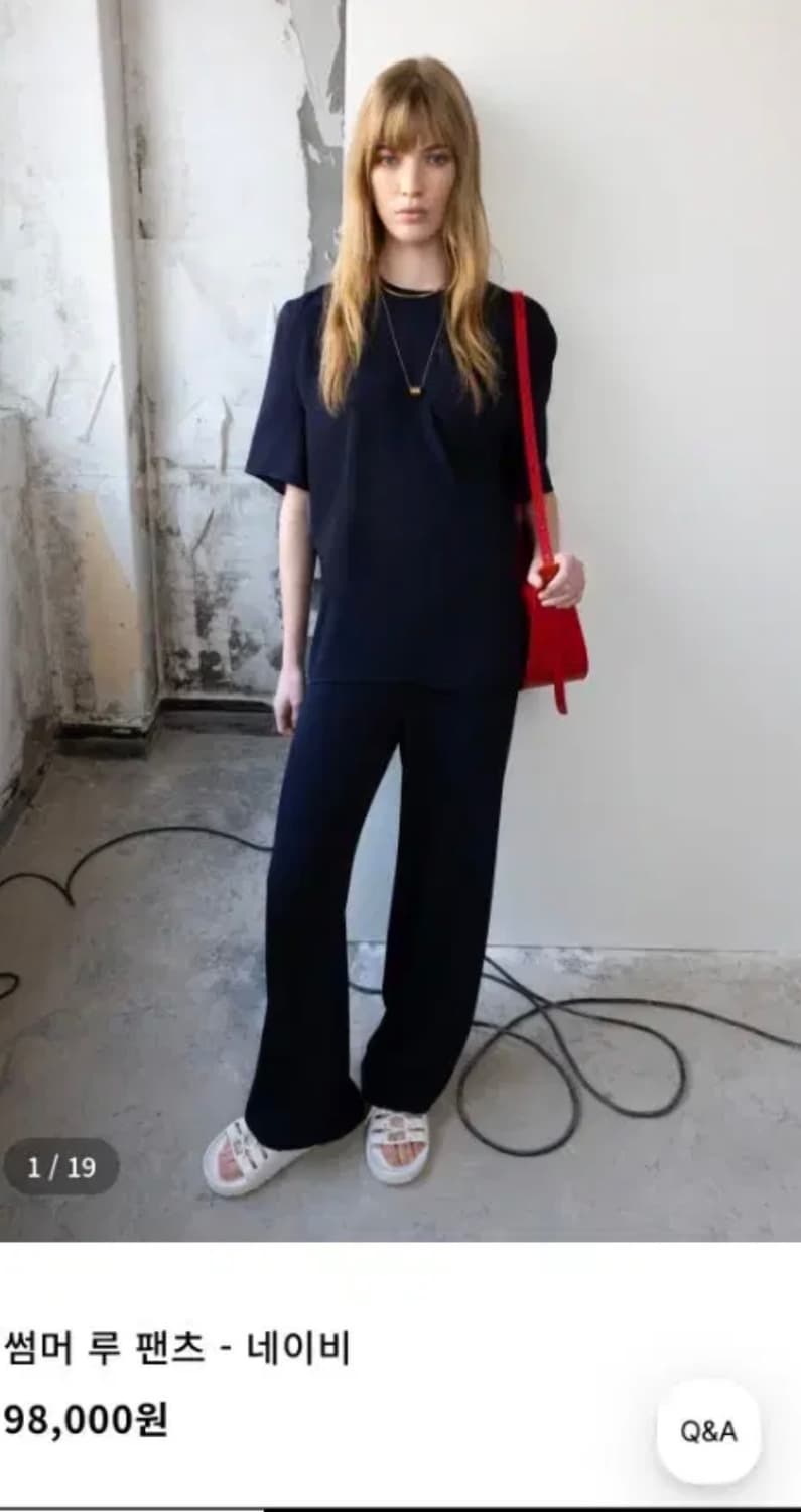 새상품) orr 루블라우스 네이비 S 상품이미지1