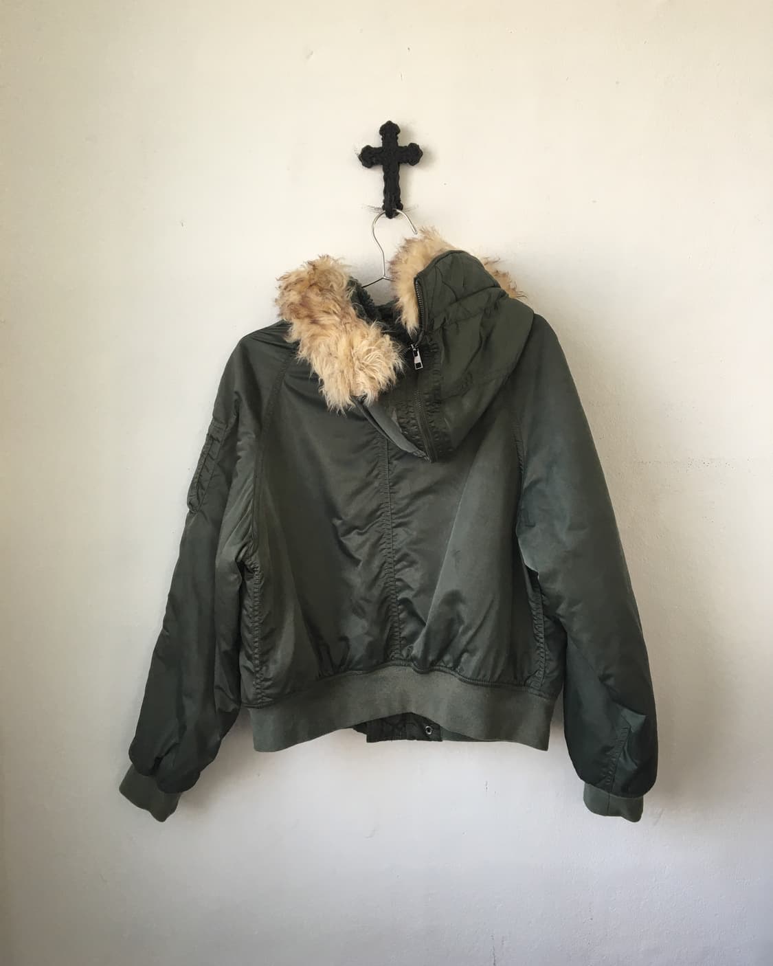 American eagle fake fur hood jacket 상품이미지4