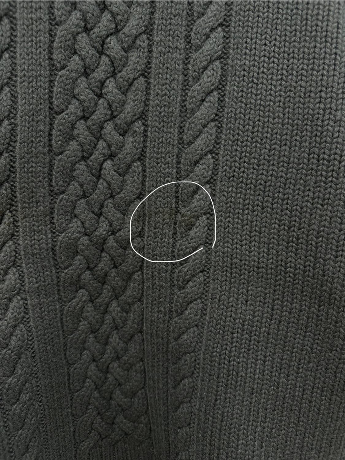 리바이스 울 도톰 니트 카키그레이 (XL) 상품이미지9