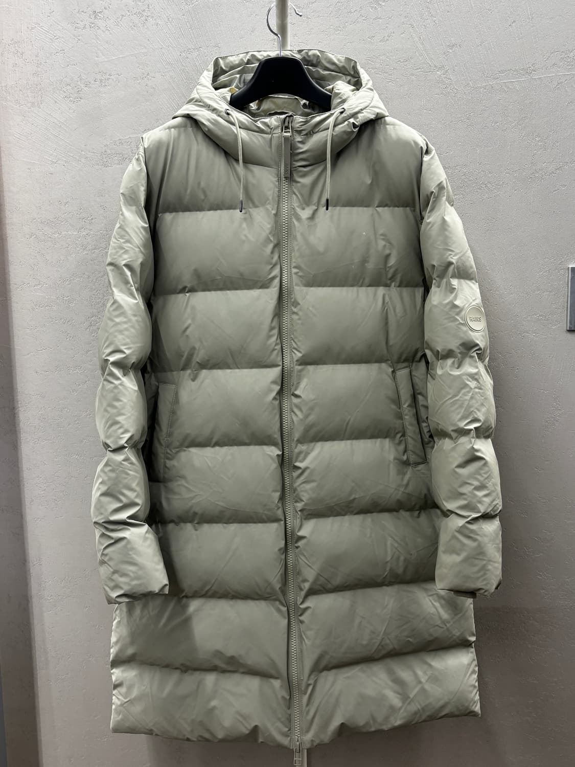 Rains 레인스 롱 푸퍼 자켓 시멘트 XXL 상품이미지2