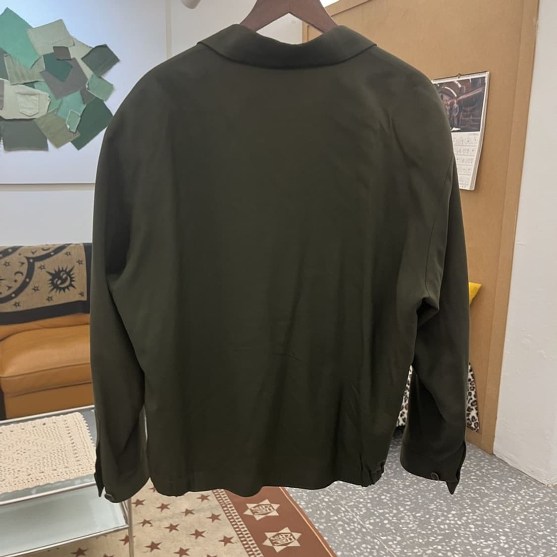 입생로랑 빈티지 테크웨어 말차카키 폴리쉘 블루종 자켓 110 C10378 상품이미지4