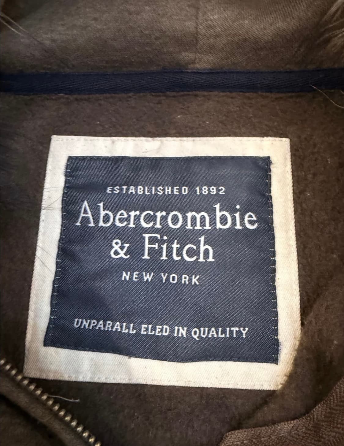 Abecrombie 아베크롬비 울프죠 퍼 후드집업 브라운 상품이미지3