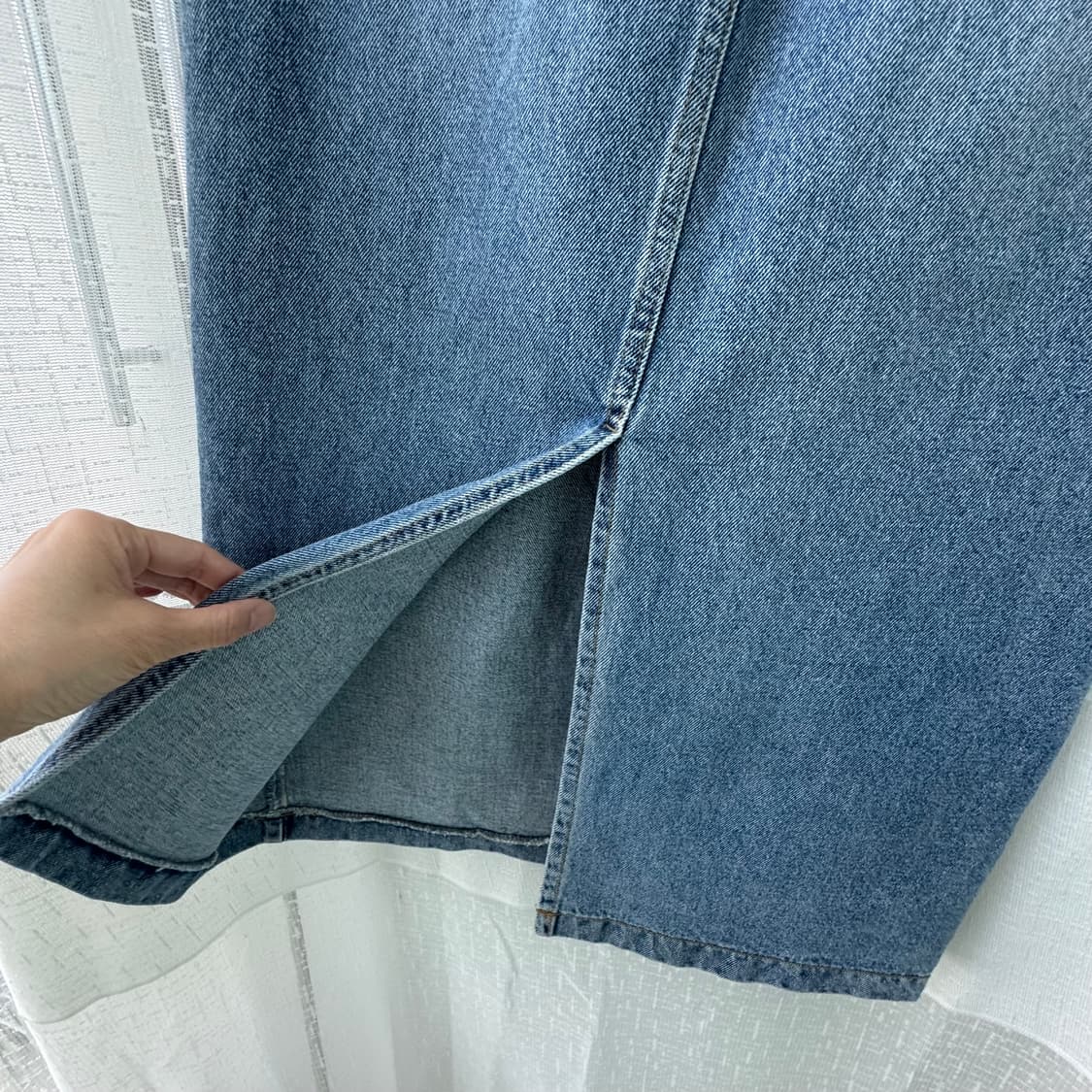 데님 청 롱스커트 M 상품이미지7