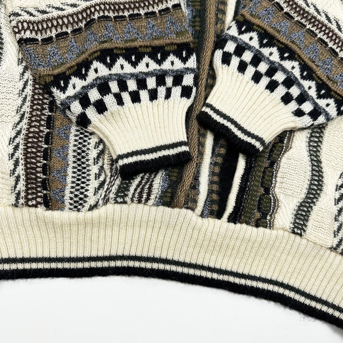 VTG 빈티지 재팬 헤비 코튼 케이블 니트 (XL) 상품이미지4