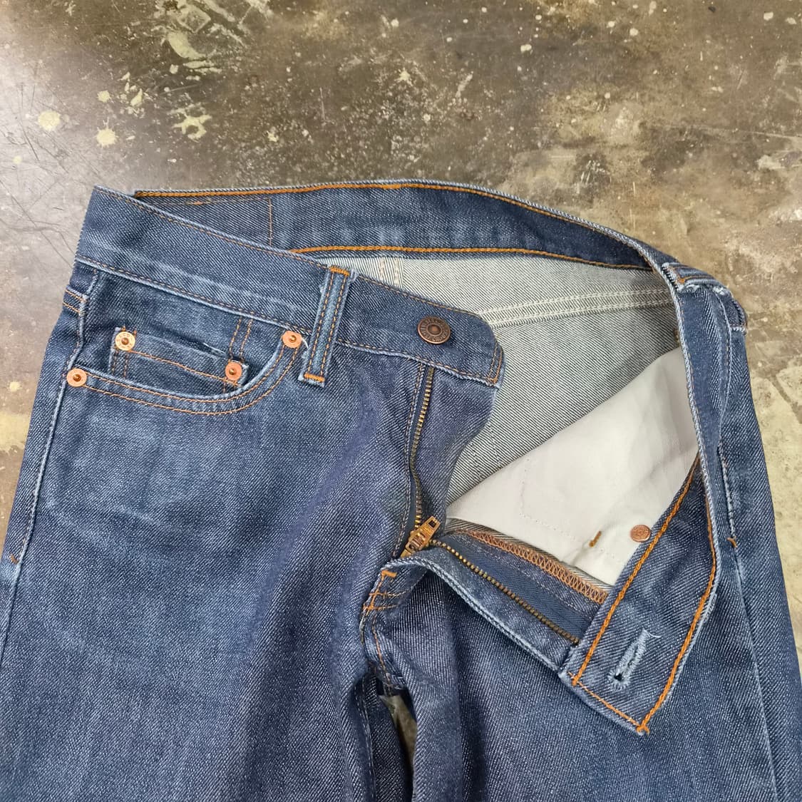 26) 리바이스599 인디고 세미부츠컷 청바지 데님팬츠 상품이미지3