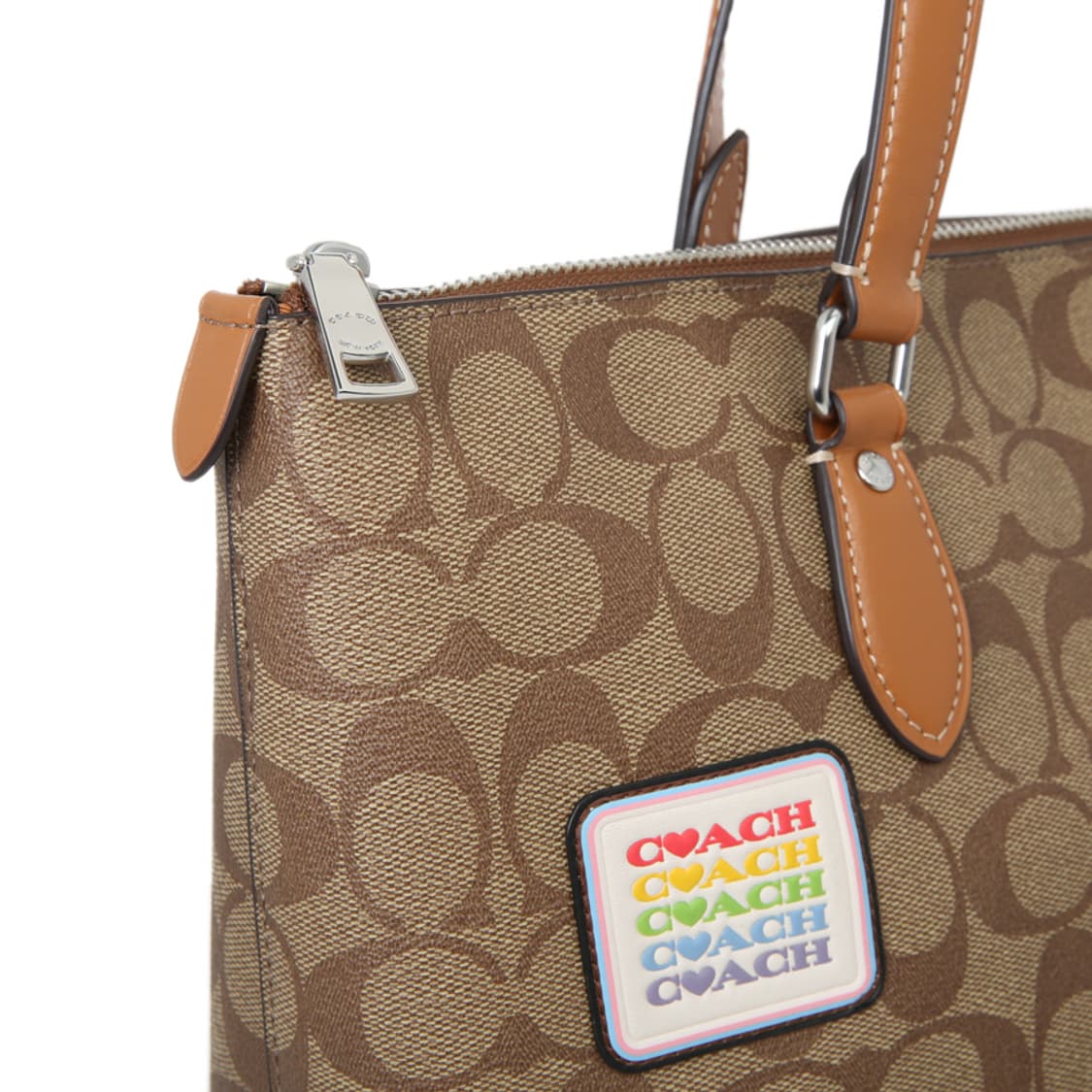 코치 시그니쳐 패치 캔버스 숄더백 갤러리 토트 CJ603 상품이미지6
