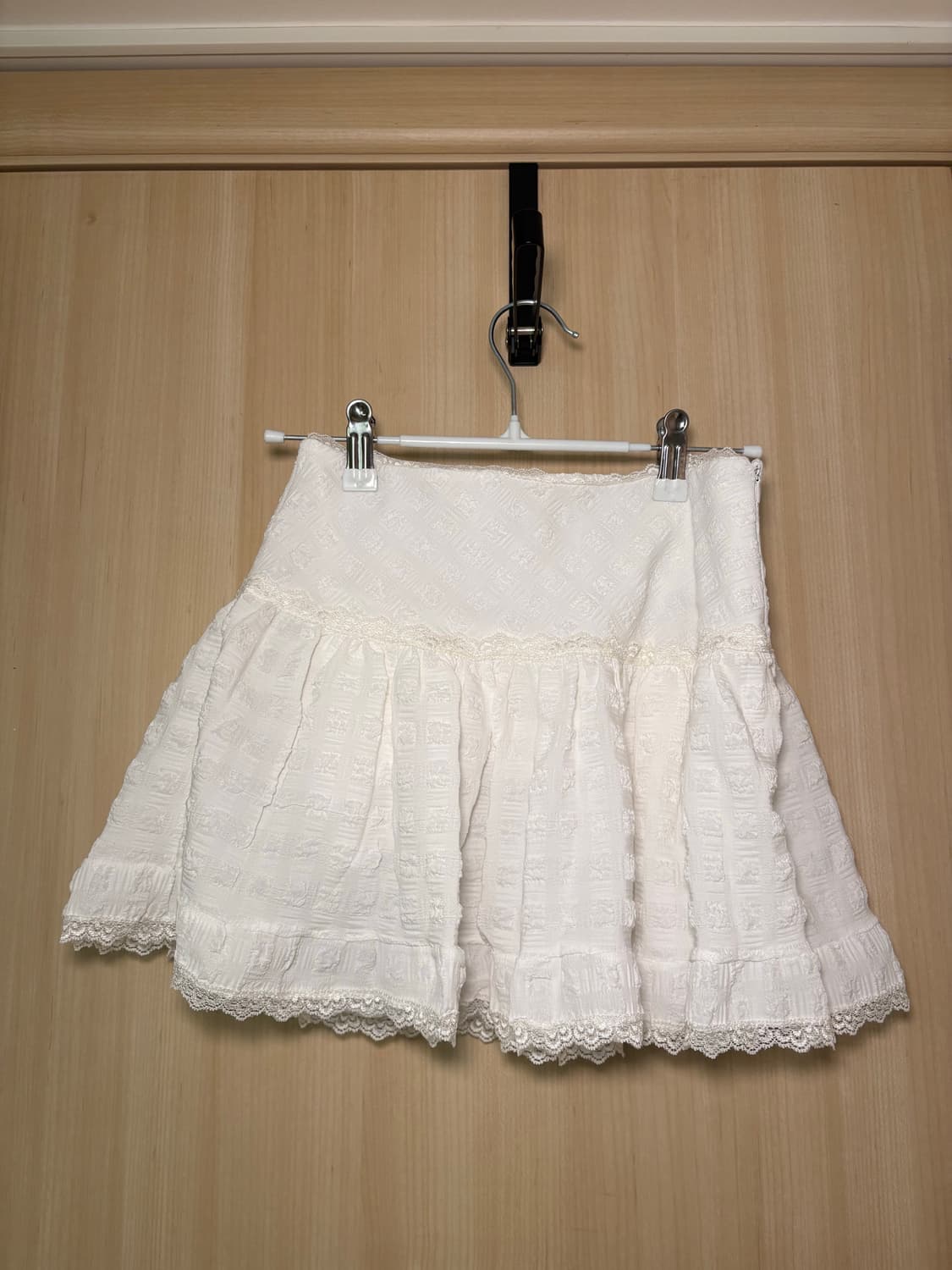 화이트 레이스 스커트 s (재당근) 상품이미지4