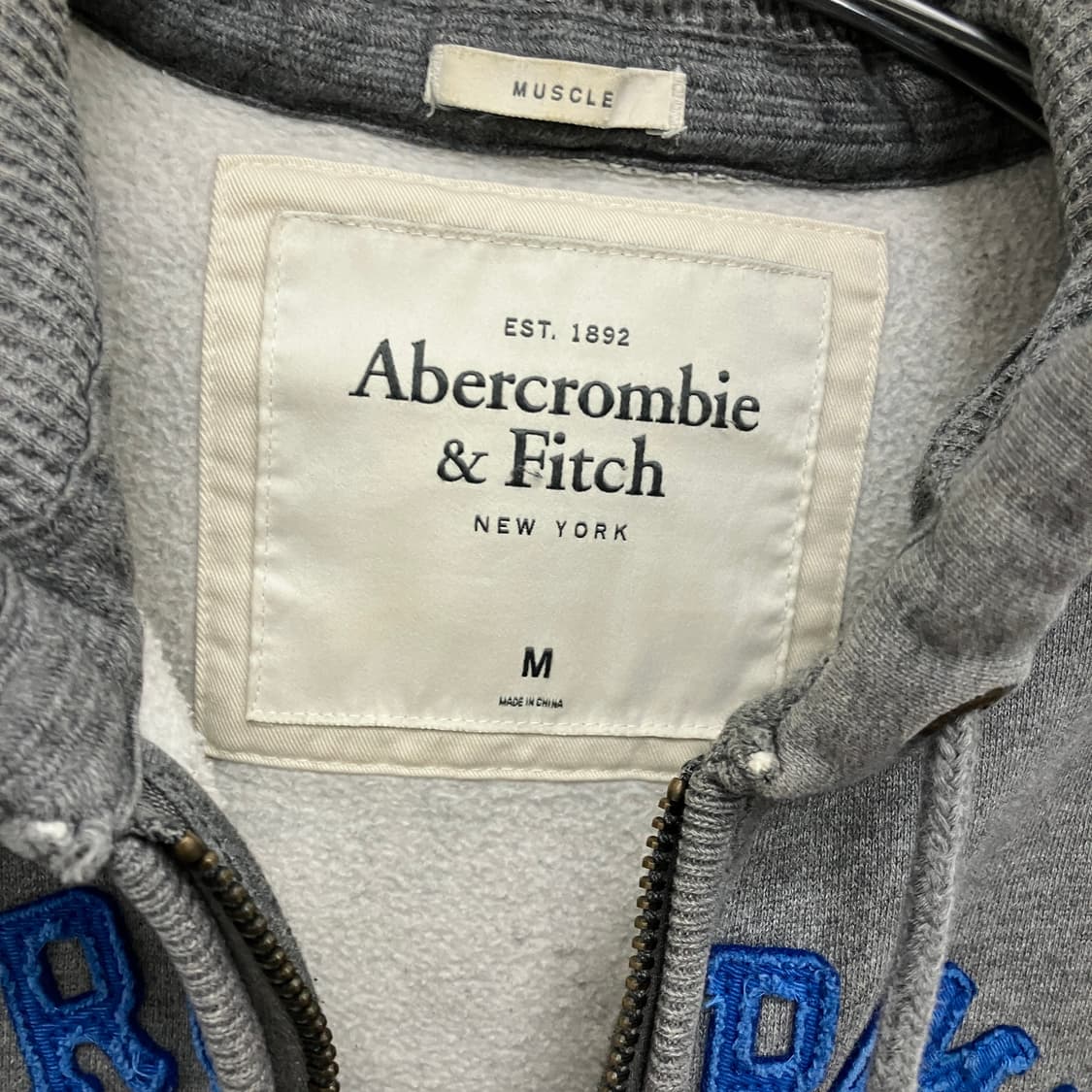 아베크롬비 그레이 후드집업 헤비코튼 상품이미지4