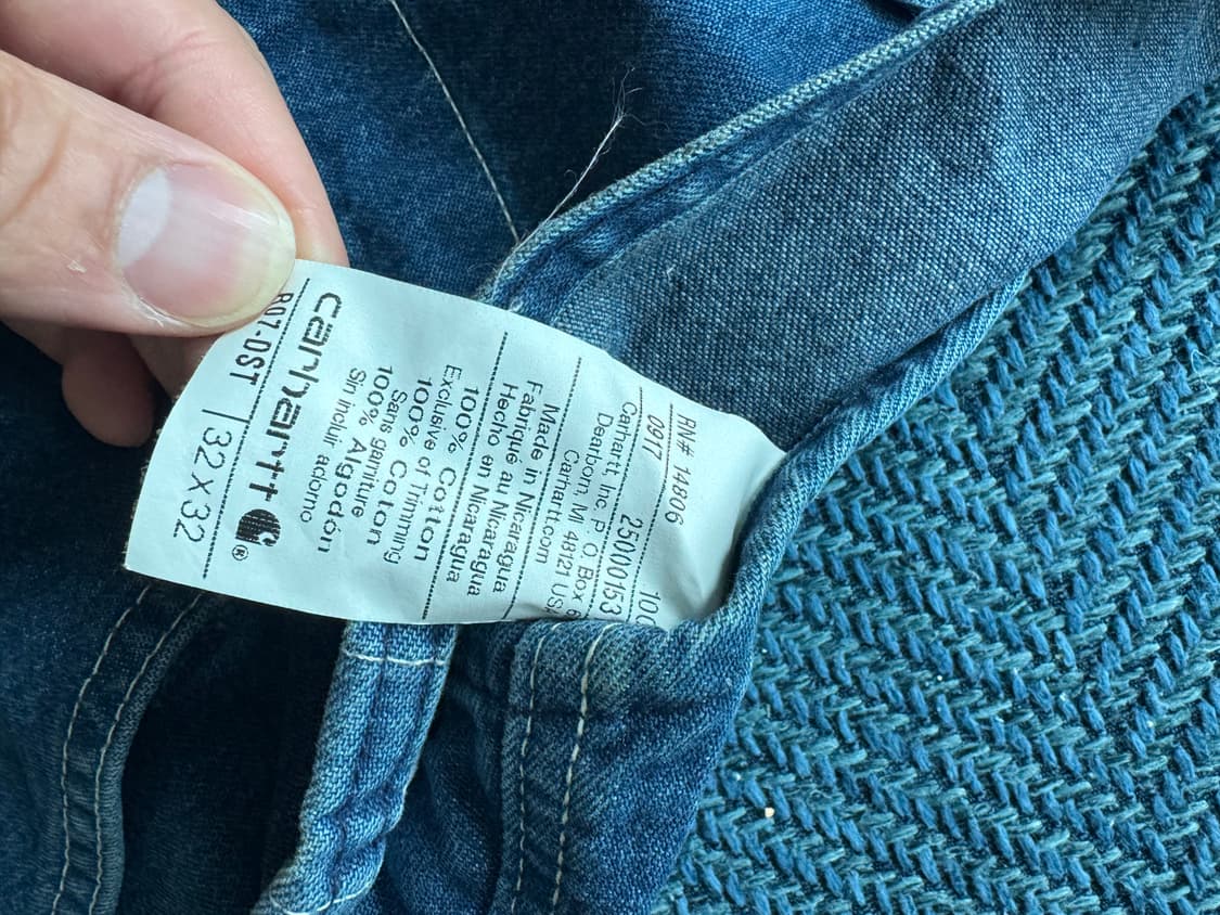 칼하트 데님 오버롤 상품이미지2