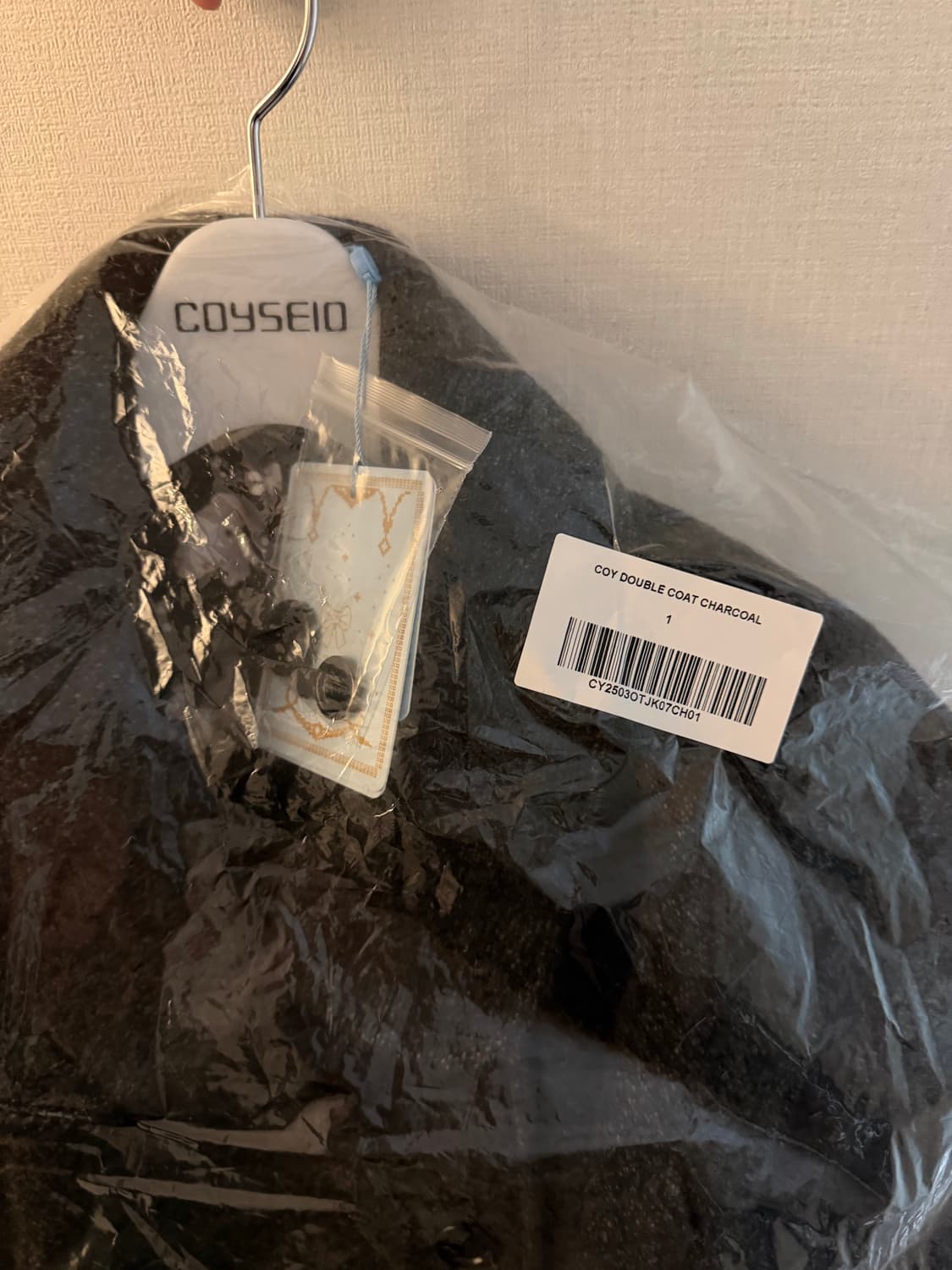 코이세이오 더블코트 챠콜 1 size 상품이미지2