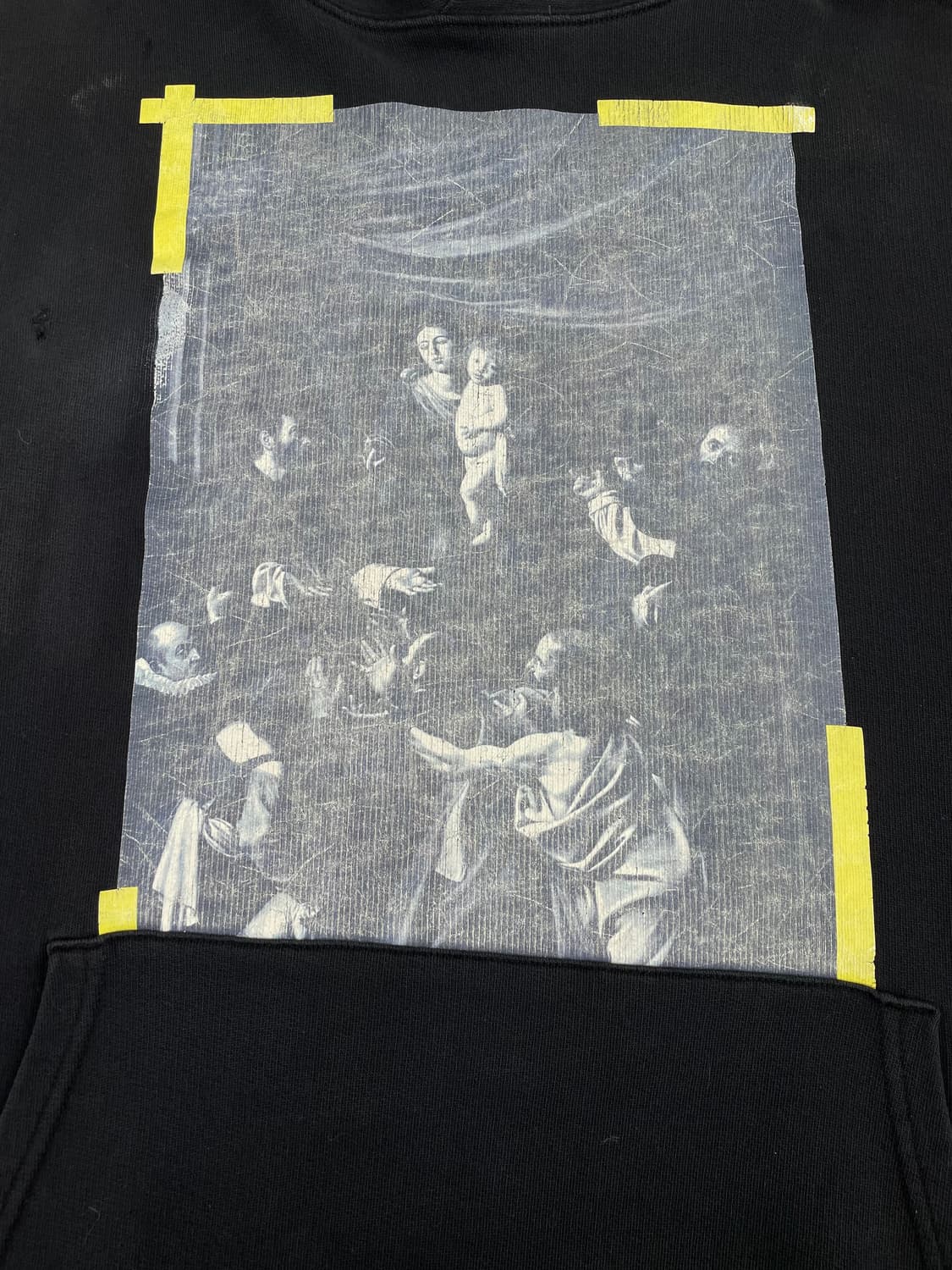 [L] 오프화이트 카라바조 프린팅 에로우 후드 오버핏 상품이미지4