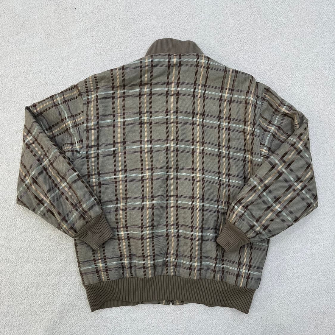 100 라코스테 체크 블루종 자켓 0310M 상품이미지4