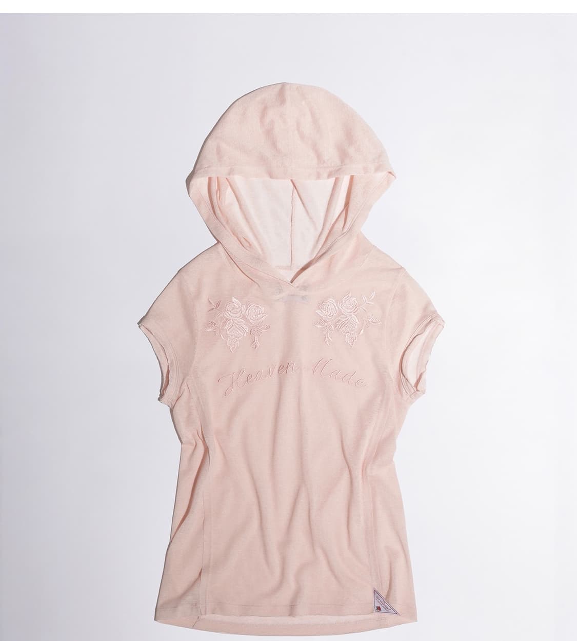 스컬프터 로즈 엠브로이더리 후드 티 피치 퍼즈 새상품  상품이미지1