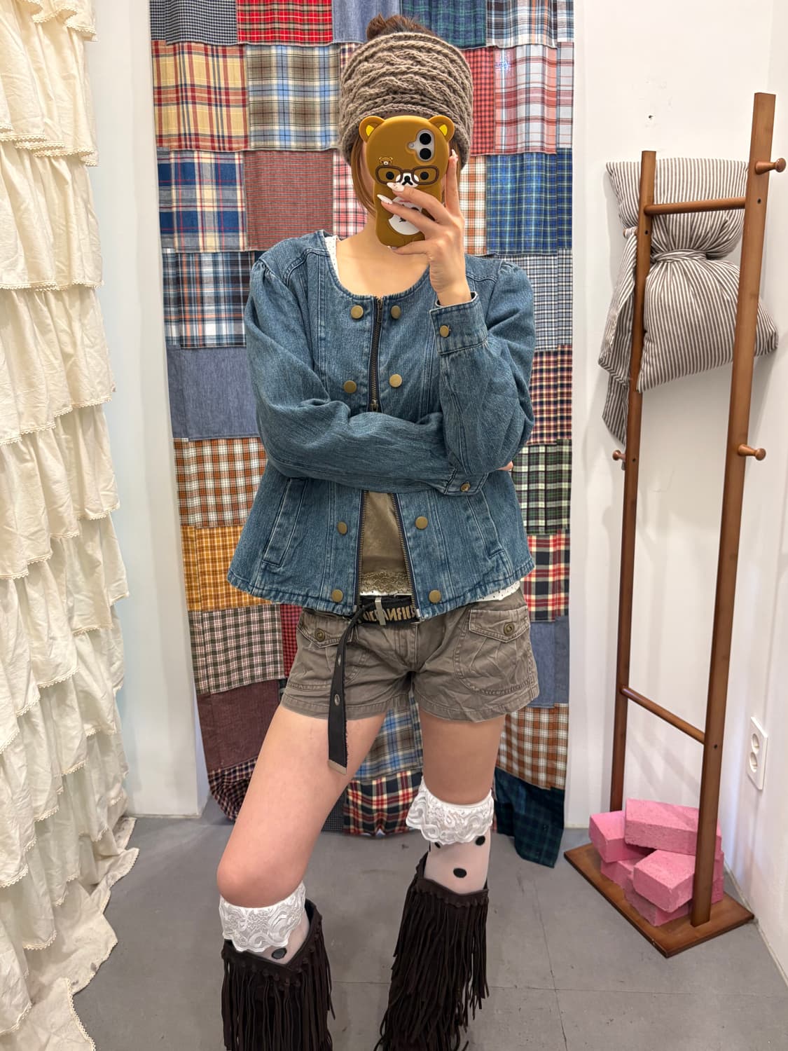 데님 더블 단추 투웨이 자켓 상품이미지1