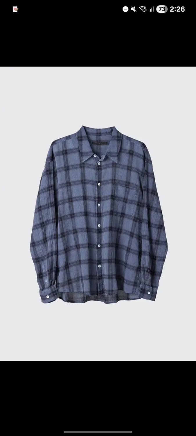 [3]해칭룸 클래식 셔츠 다이드 체크 블루 상품이미지2