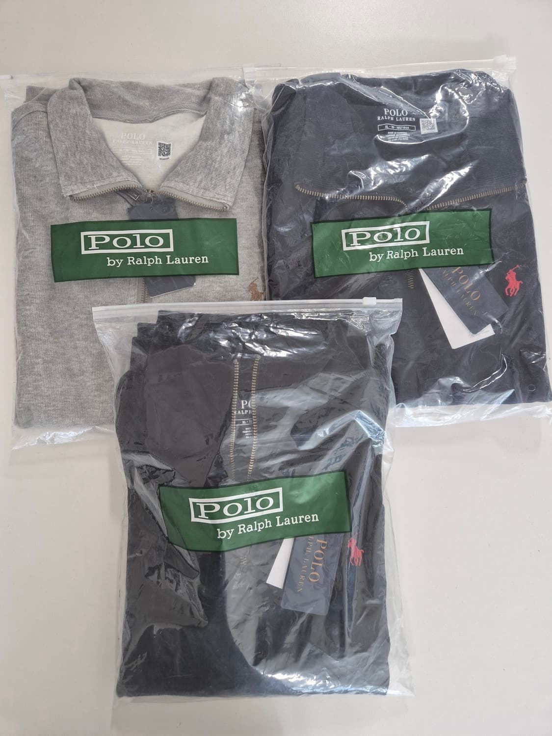 폴로 코튼 반집업 L, XL (새상품) 상품이미지2