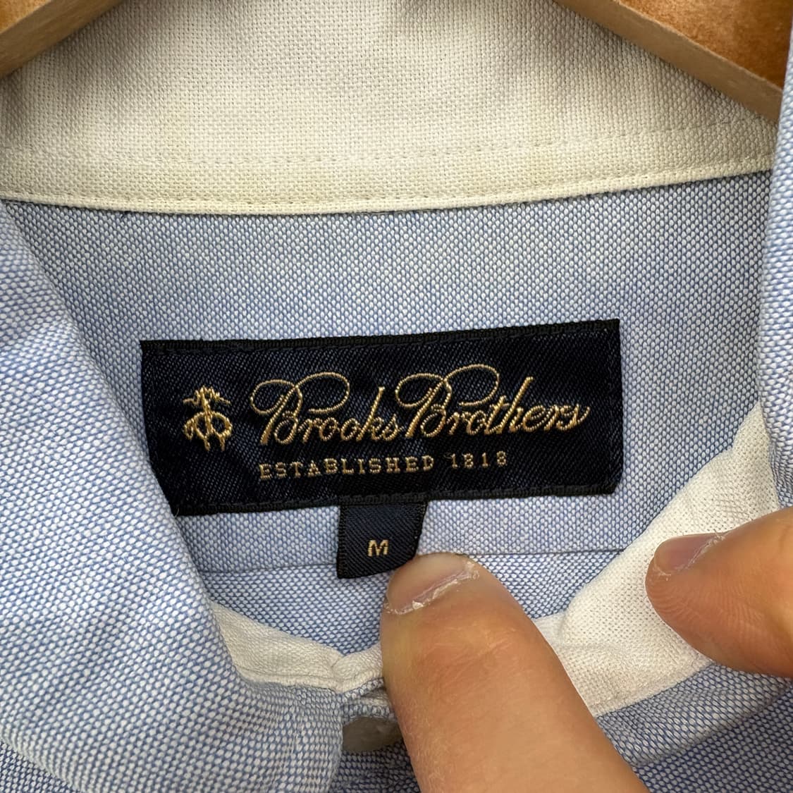 브룩스 브라더스 옥스포드 셔츠 하늘색 남성M 상품이미지4