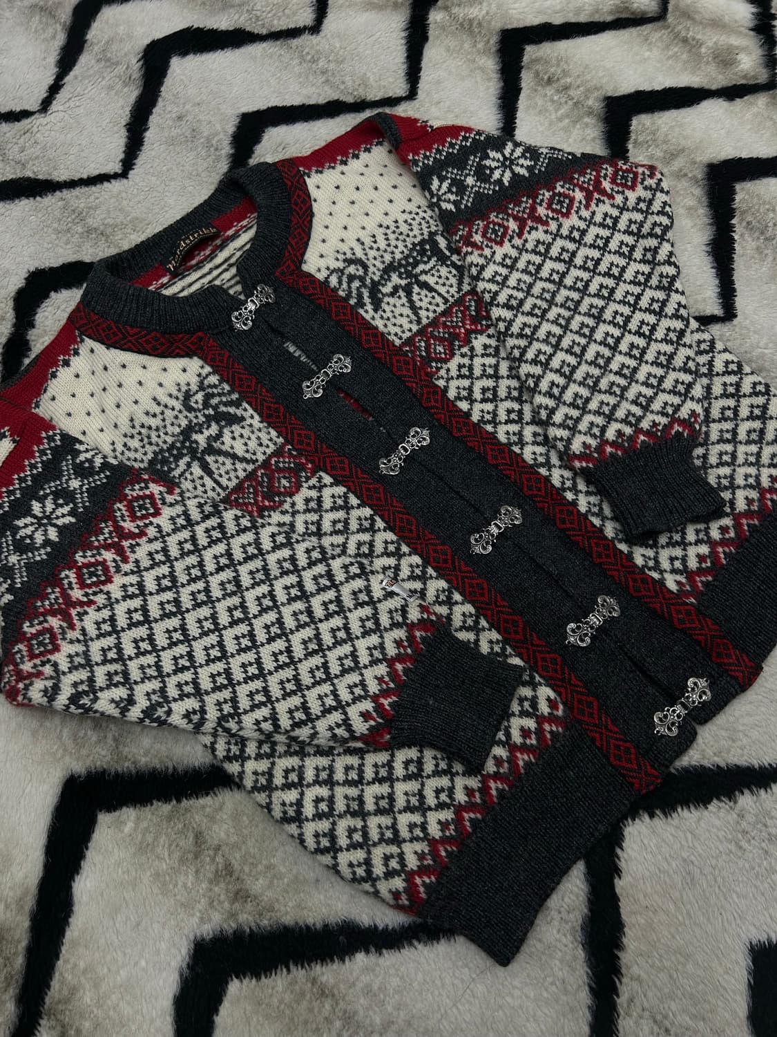 [실측XL]Nordstrikk 노르딕 패턴 가디건 상품이미지1