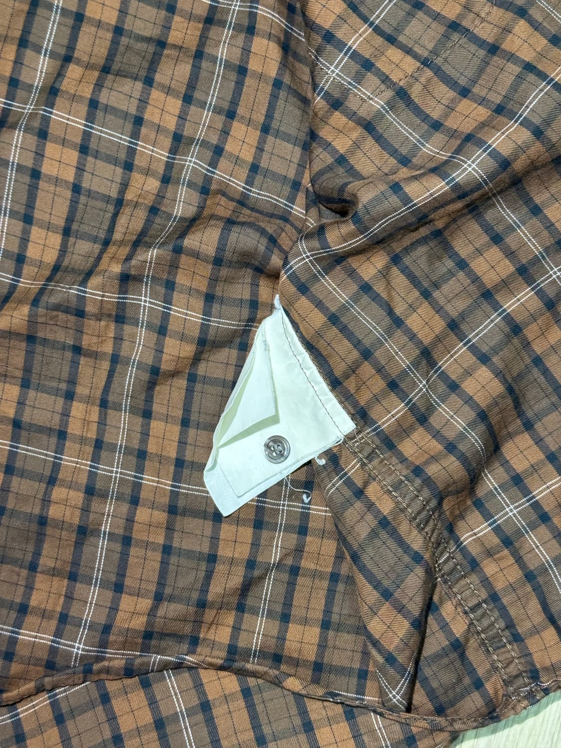 꼼데가르송 옴므 90s 체크 셔츠 브라운 상품이미지6