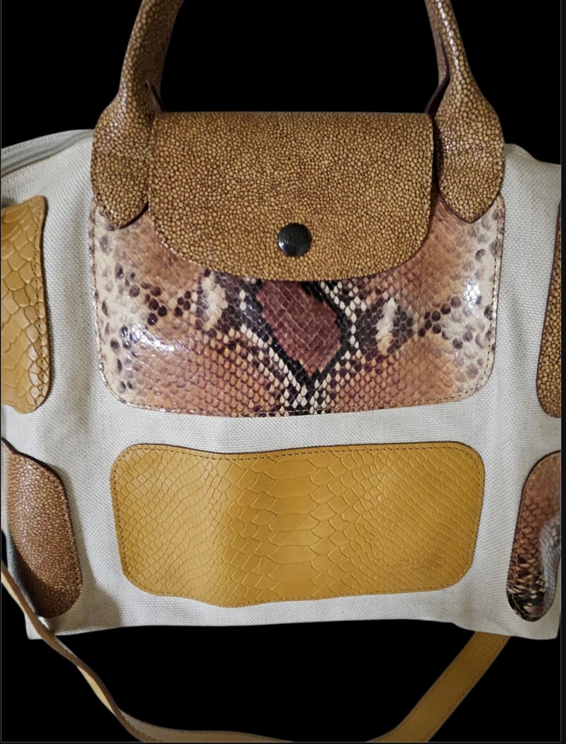 롱샴 Longchamp 르 플리아쥬 가죽 패치워크 가방 숄더백 상품이미지8