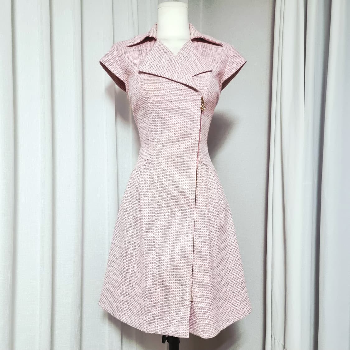 VALENTINA.L 발렌티나엘 트위드 코트형 원피스 (55) 상태최상 상품이미지1