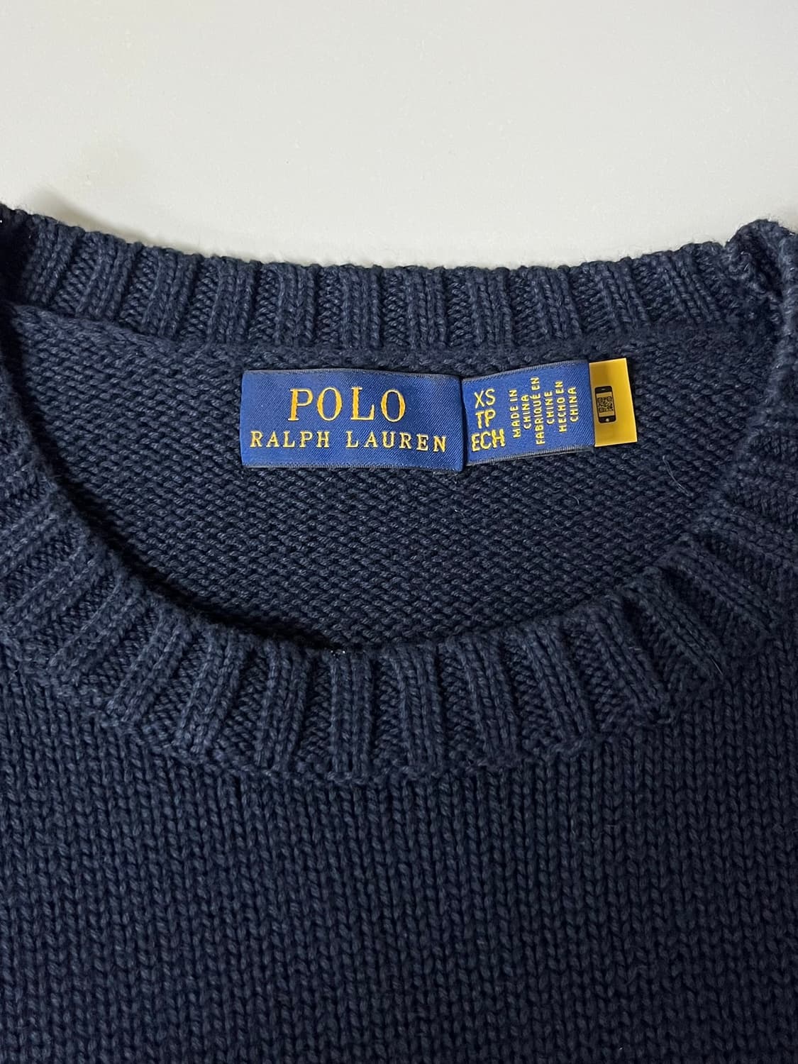 XS) 폴로 랄프로렌 신형 코튼 니트 네이비 상품이미지4
