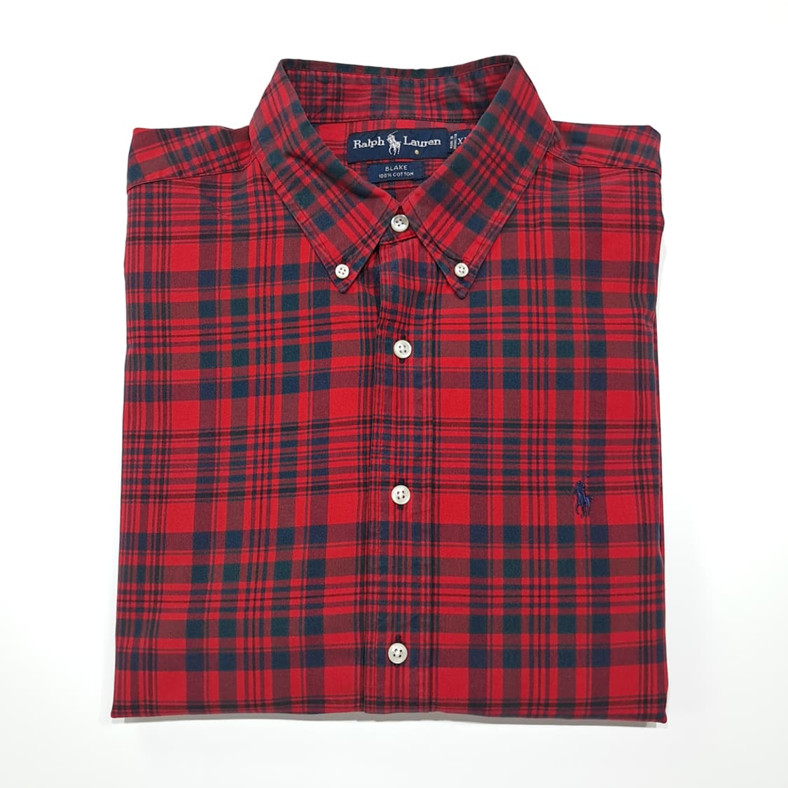 CK075 XL 폴로 90s 블레이크 레드 타탄체크 버튼다운 셔츠 남방 상품이미지7