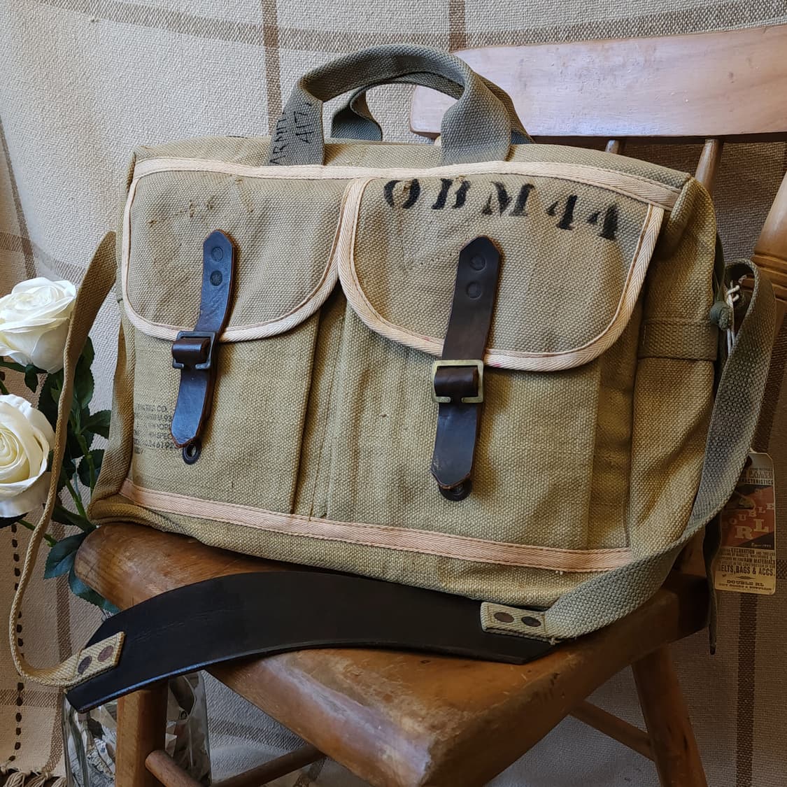 더블알엘 메신져백 햄프 캔버스 밀리터리 브리프케이스 usa 메이드 상품이미지2