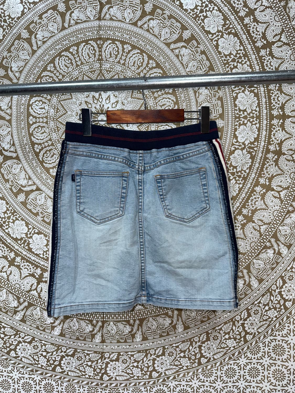 빈티지 여성 사이드라인 연청 데님스커트 상품이미지5