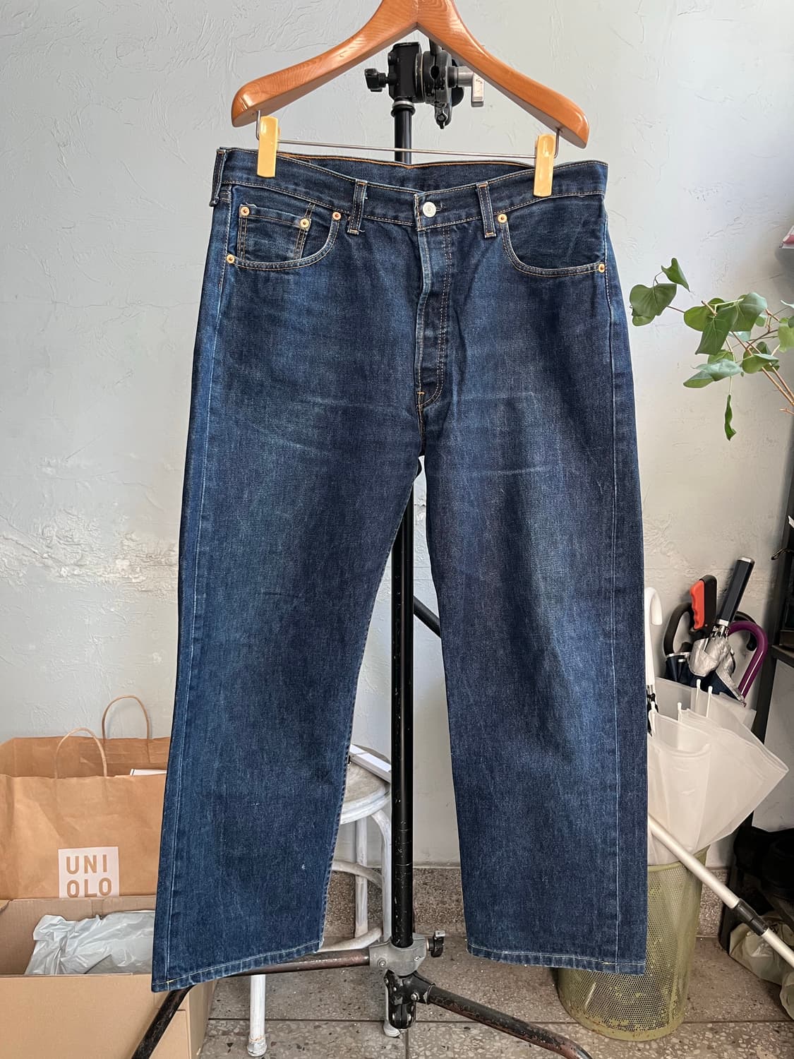 [유럽산/UK] 리바이스 오리지널 501 진청 데님 팬츠 (Levi's  상품이미지1