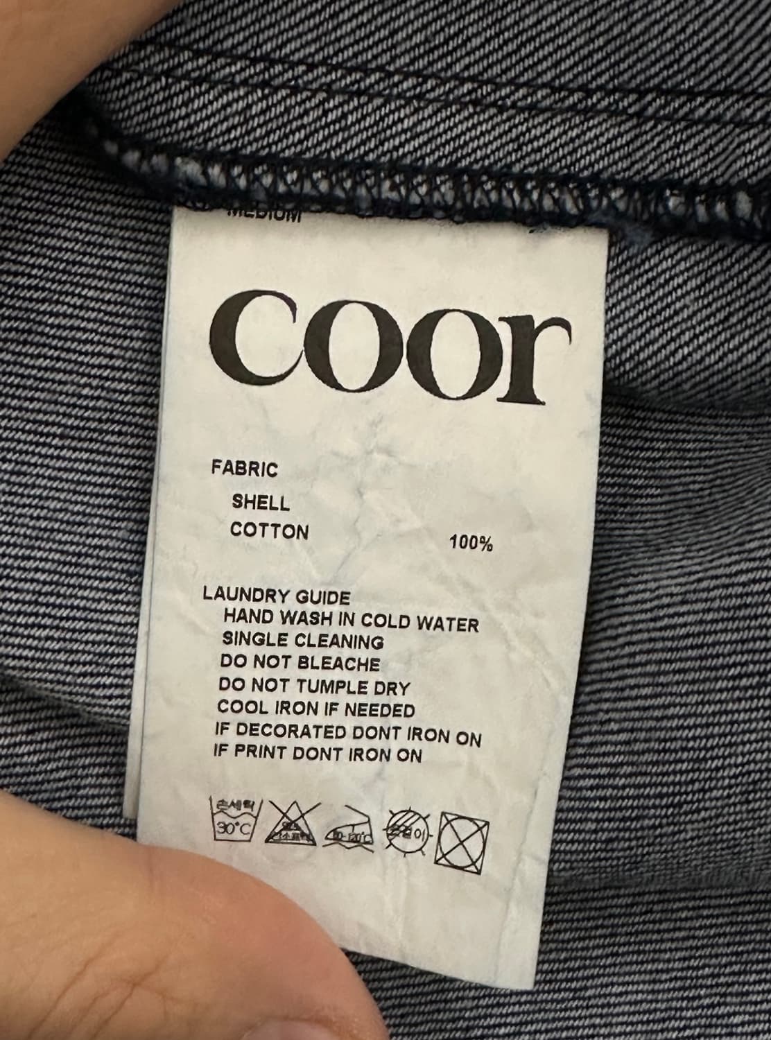 COOR 데님 컷오프 크롭 셔츠 (인디고, M/새상품) 상품이미지6