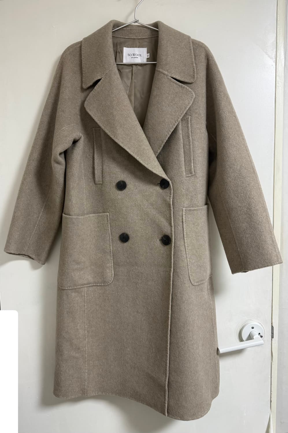 SO. WOOL더블 버튼 양모 코트 M 상품이미지1